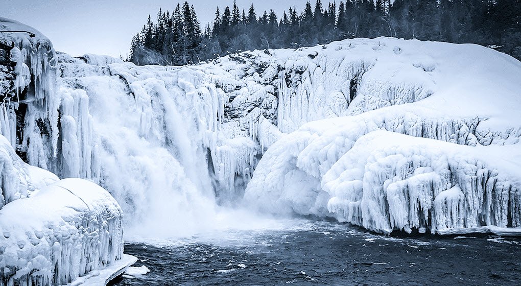 Tännforsen Waterfall, Near Åre, Jämtland, Sweden